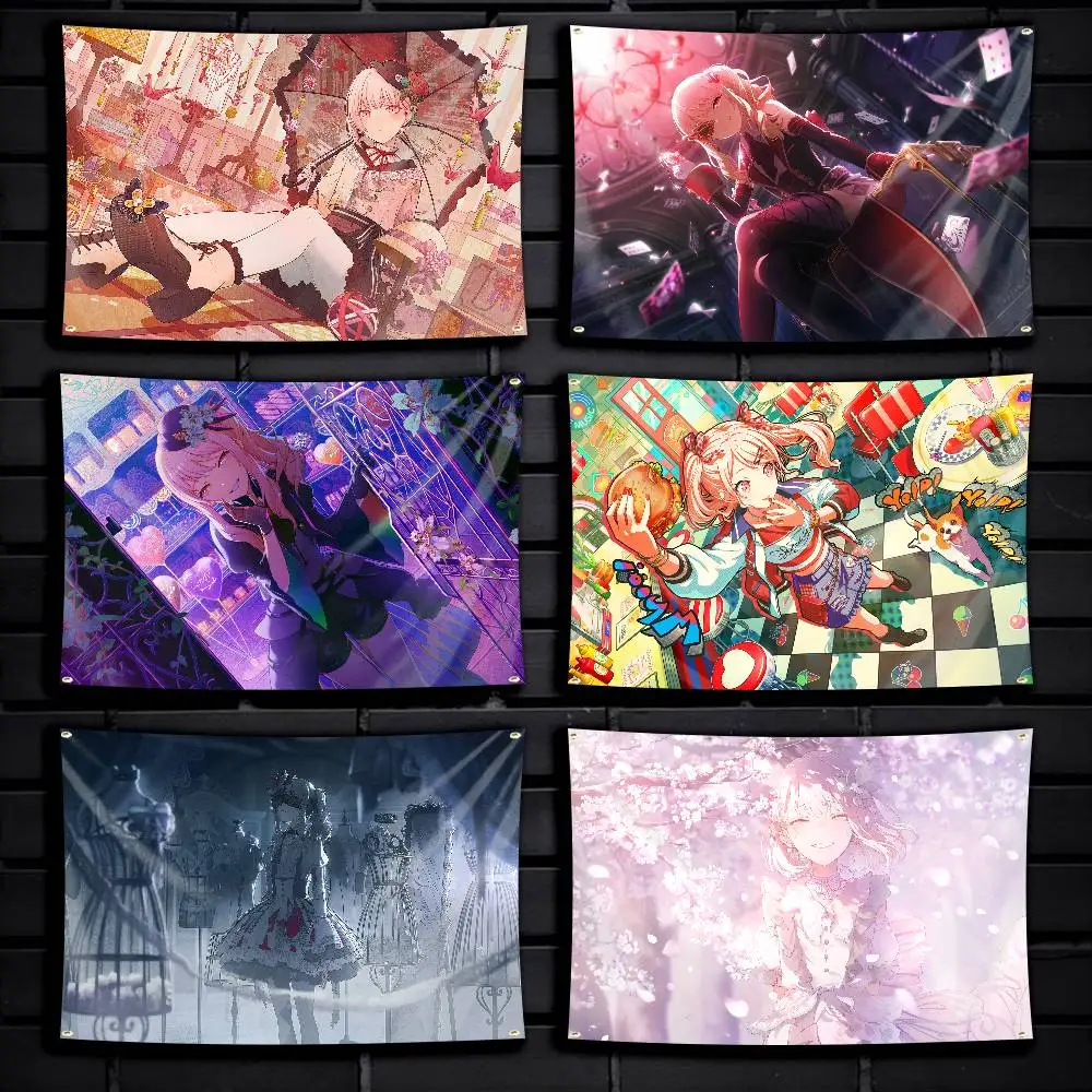 N25 A-Akiyama Mizuki HD-Printed Flag Tapestry Banner for Bedroom Living Room Outdoor Camping Custom Supported