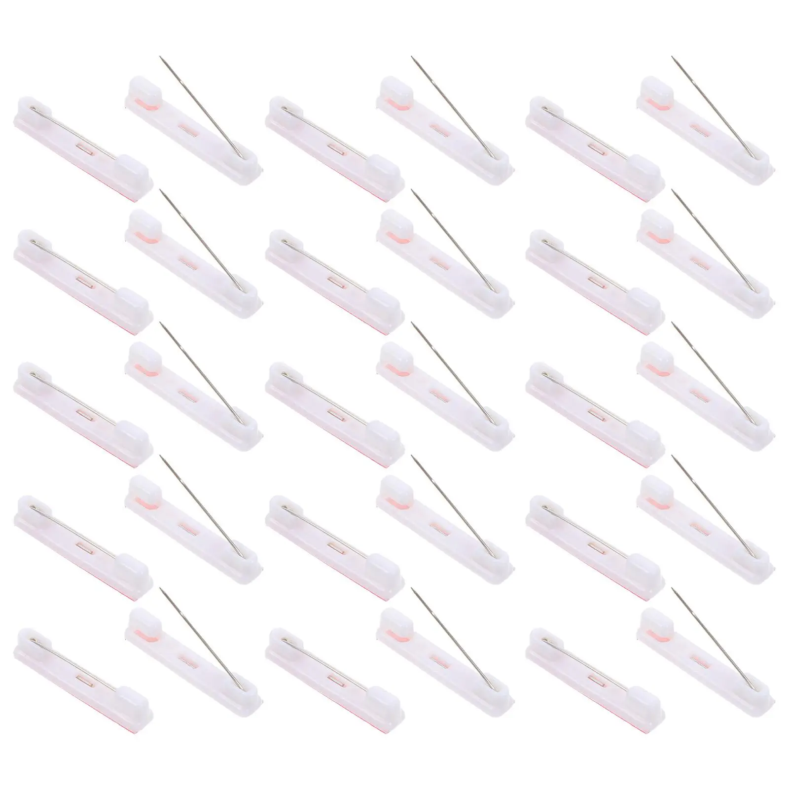 

200 Pcs Plastic Pins Security Badge Holder Back of The Name Tag for Uniforms Buttons Backs Lapel Blank Tags with Clips