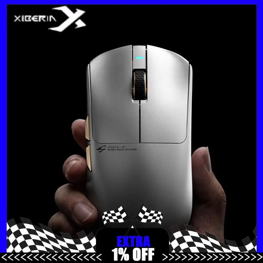 XIBERIA X7/X7 PRO MAX Mouse Tri Mode Wireless Magnetic Base PAW3950 Nordic54L15 TTC Golden Wheel 8k Low Latency Gaming Mouse