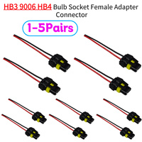 1-5Pairs 9005 9006 9012 9140 9145 9150 9155 HB3 HB3 H10 Bulb Socket Female Adapter Connector for Headlight Fog Lamp Lights