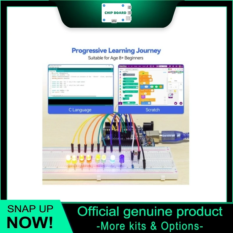 SunFounder Arduino UNO R3 3-in-1 Learning Kit, Electronics Programming STEM Set for Beginners