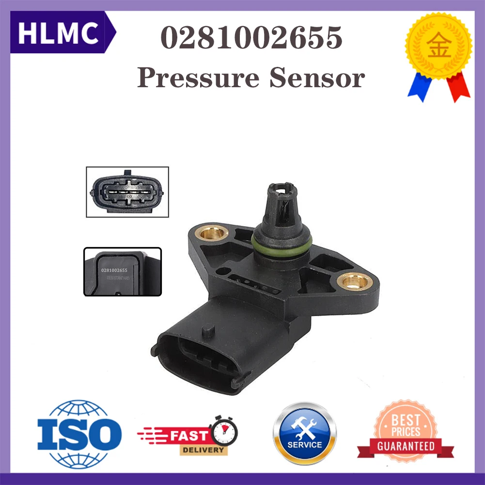 Construction Machinery Parts 0281002655 51274210216 New Intake Air Manifold Boost Pressure Sensor MAP & Plug For MAN S TGA TGL