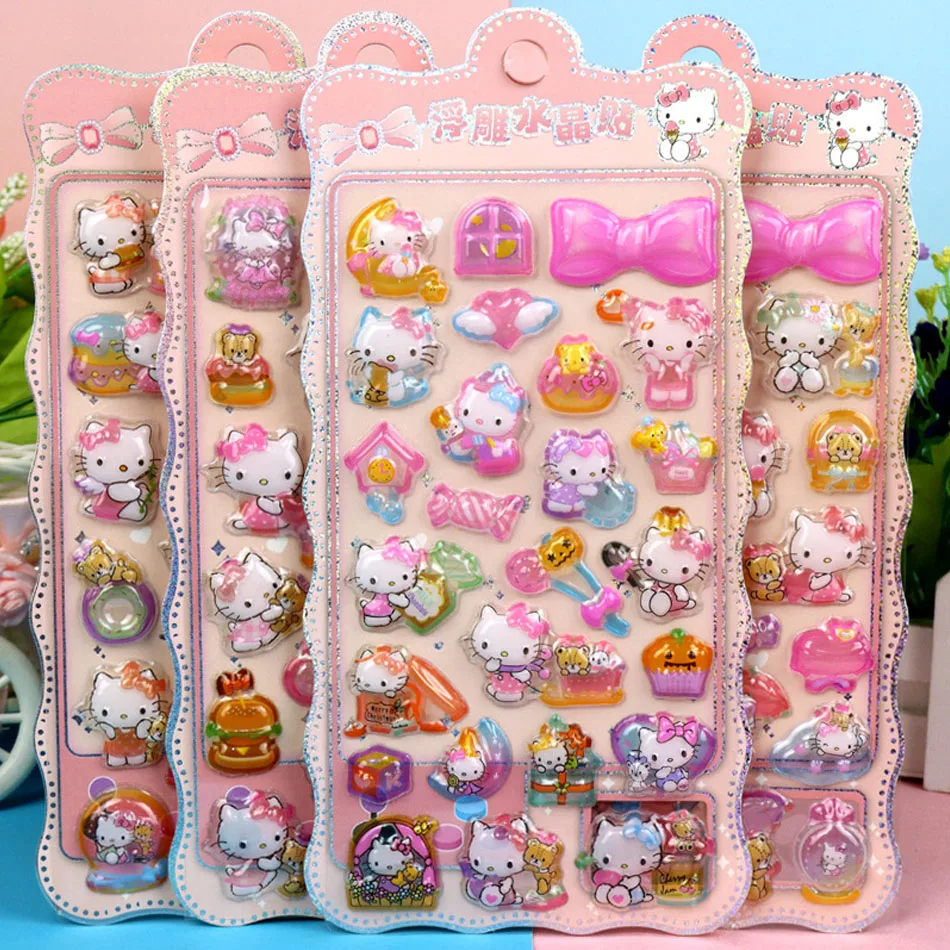 * 4 قطعة عصا الكرتون المختلطة كابيبارا كورومي بلدي ليتل المهر ثلاثية الأبعاد ستيريو كريستال ملصق كتيب DIY بها بنفسك المواد الأطفال ملصق #3