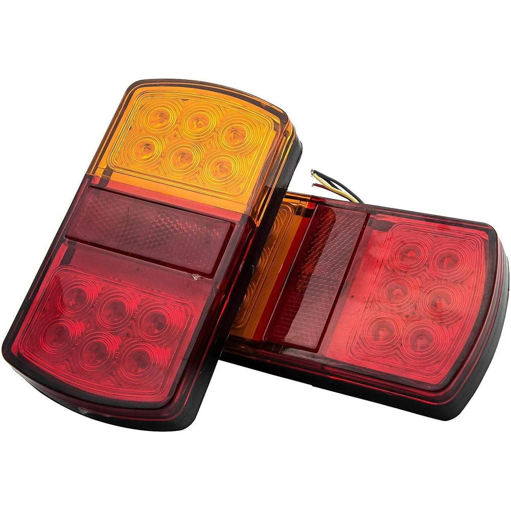 

1 Pair 10-30V Universal 12-LEDs Tail Light Fit for trailers, trucks, lorries, vans, and caravans. Left & Right