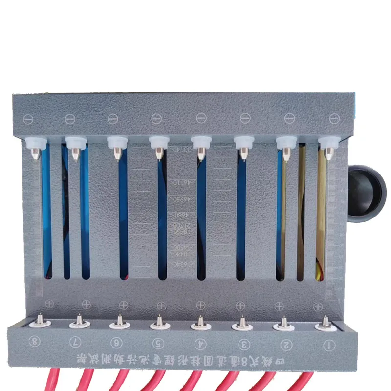 With high current test leads, 8-channel universal cylindrical battery battery capacity tester and balancer stand