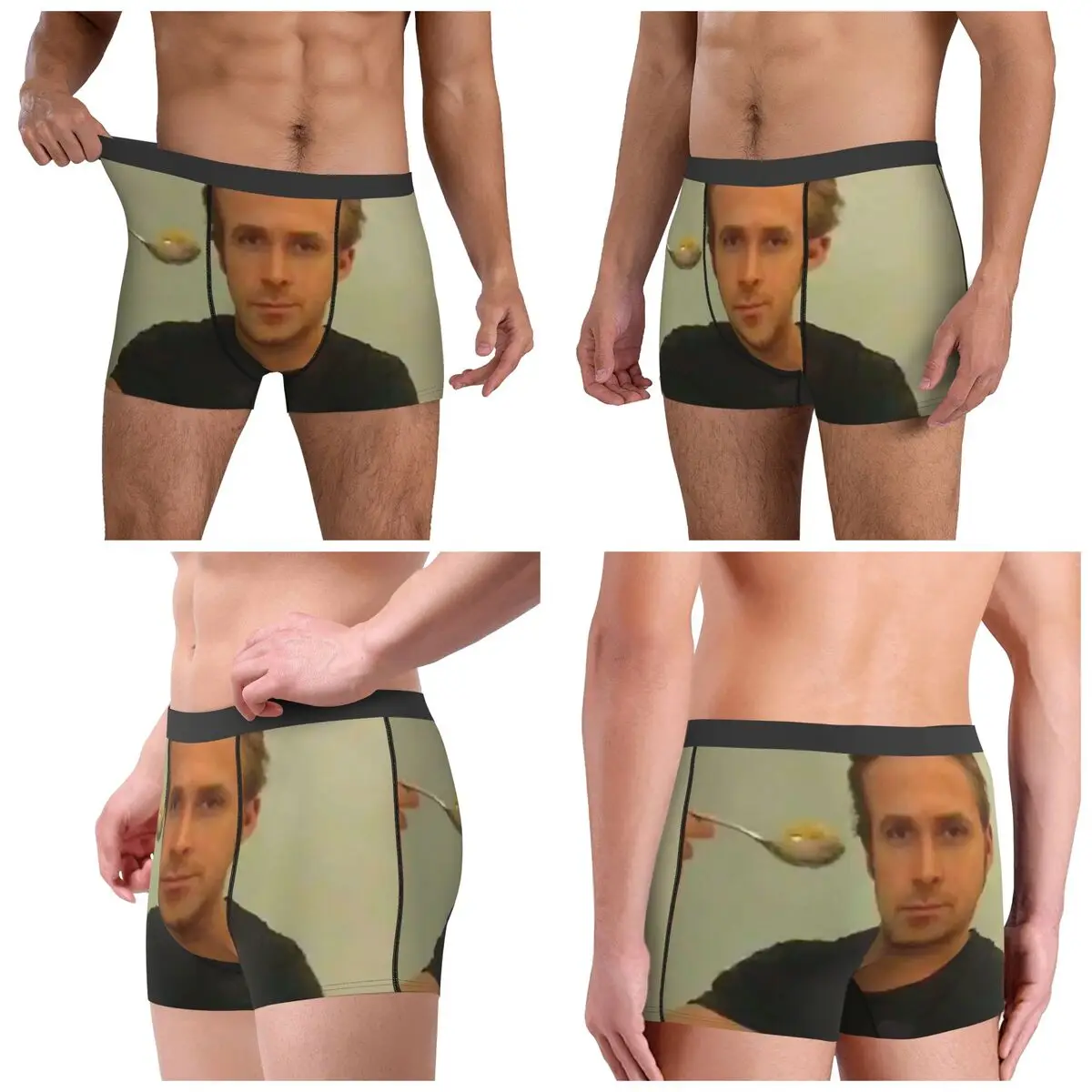 الملاكم السراويل السراويل ريان جوسلينج يأكلوا الحبوب سراويل الذكور ملابس داخلية مريحة ل أوم رجل صديقها هدية