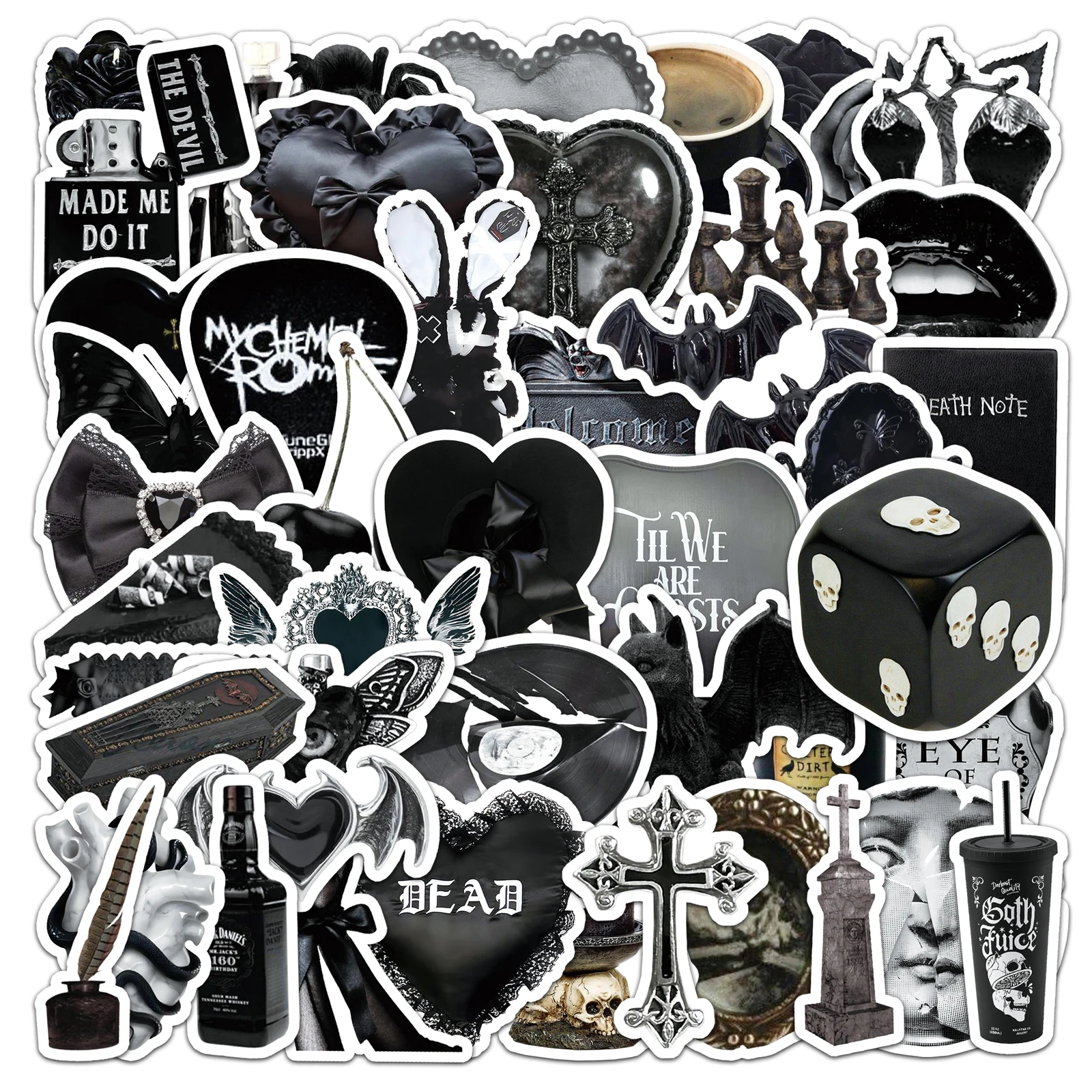 

50Pcs Cute Cartoon Love and Deep Space Series Cartoon Cute Waterproof Sticker Skateboarding Retro home decal Sticker