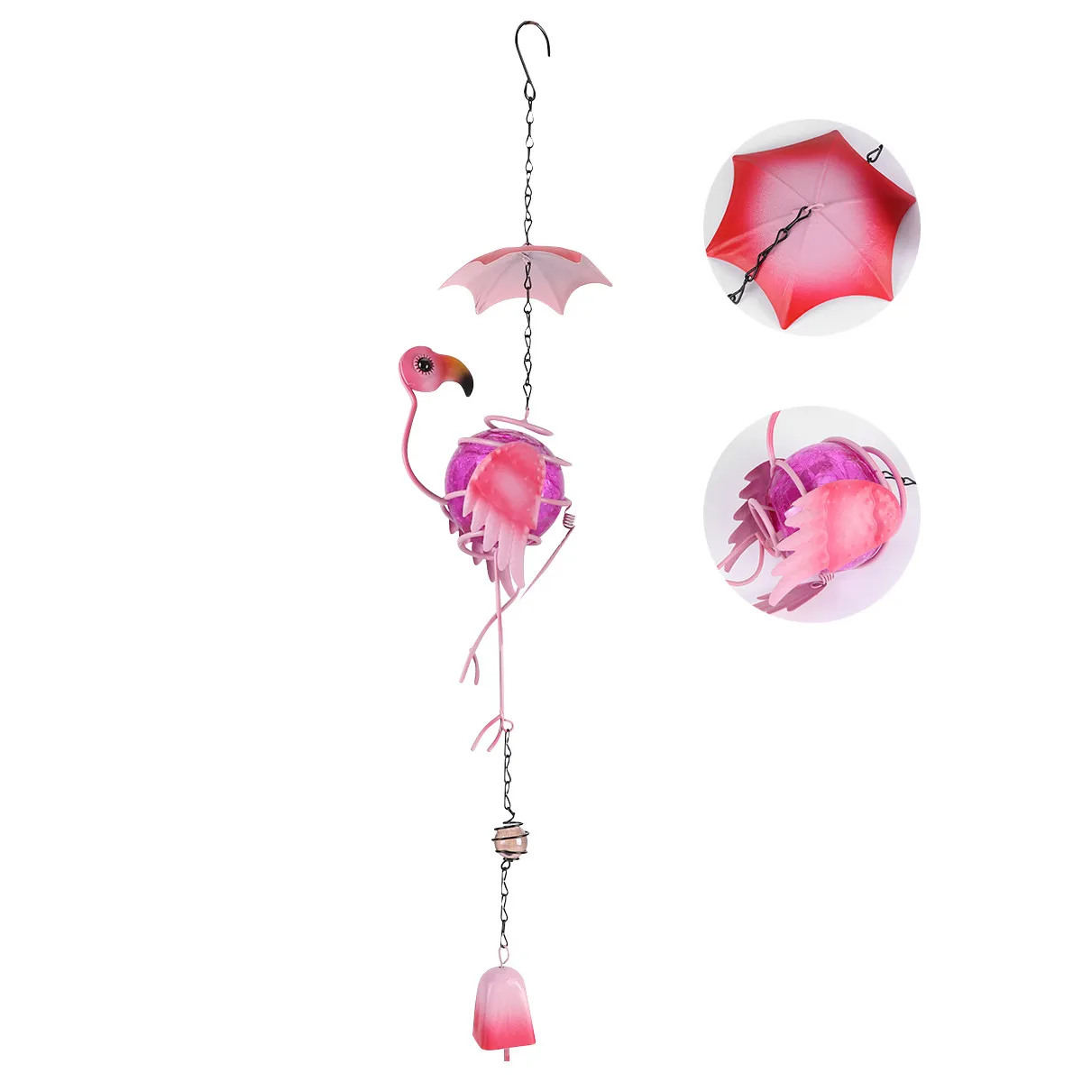 

Flamingo Hanging Ornament Exquisite 3D Glass Ball Animal Craft Home Garden Decor Outdoor Crystal Pendant Fashionable Adornment