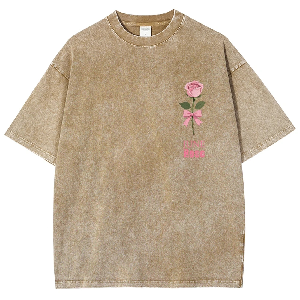 Double-sided flower pattern  Women'S T-Shirts Beautiful Spring Flower Clusters Printed Short Sleeve Summer Trend Female Clothes