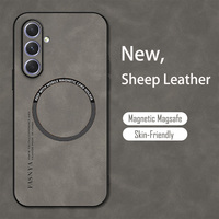 Sheepskin Magnetic Leather Soft Phone Case For Magsafe Oneplus 12 11 11R 10T 10R 10 9 8 7 7T Pro 9R 9RT 8T Vintage Cover Cases