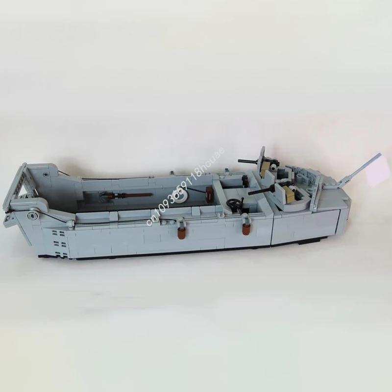 

661 шт. MOC LCVP HIGGINS BOAT DDay ww2 nan Модель Строительные блоки Архитектурная идея Модульные детские игрушки Рождественские подарки