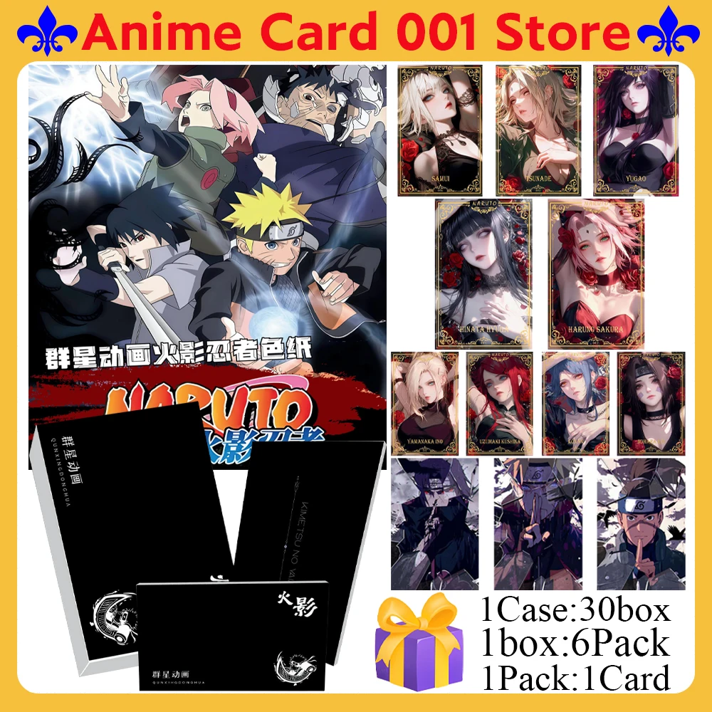 

New Case wholesale Qunxing culture NARUTO Collection Card Anime Character Board Game Hobbies Gift For Fans