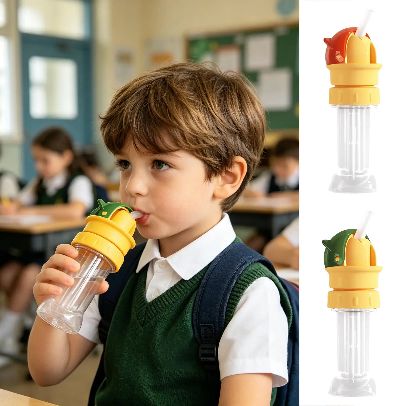 Universal Straw Topper for Kids Bottles, Leakproof Silicone Adapter Soft Tip Protects Gums for Water Juice Soda, Home Travel Car