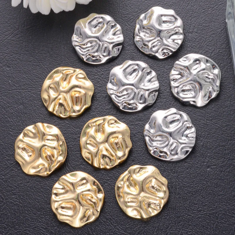 6 قطعة 15/19/23/25 مللي متر جميل الذهب اللون عرقوب أزرار سبائك الزنك غير النظامية شكل أزرار المرأة سترة بلوزة اكسسوارات