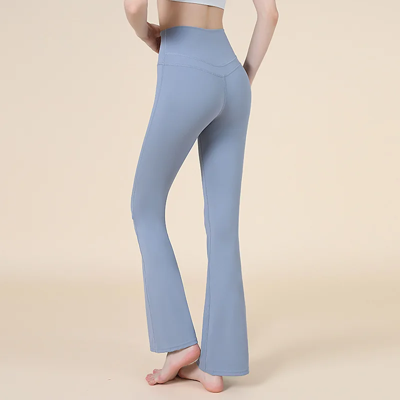 Flared Leggings High Waist Yoga Pants Pro Pilates Clothing 2026 New Sportswear Women Tracksuit Activewear Navy Blue Purple Gray