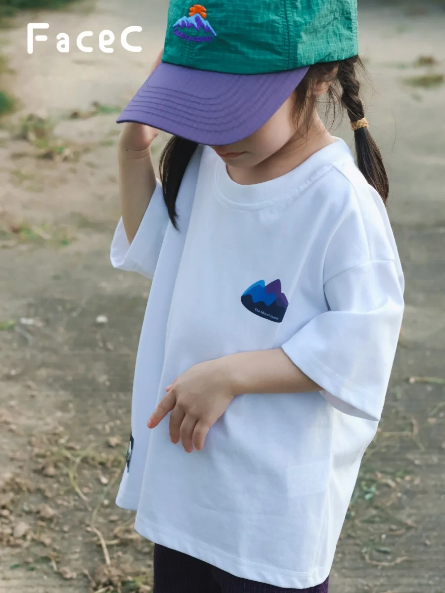 Cool Feeling Short Sleeve T-Shirt for Girls Camping Style Outdoor Loose Top Cotton Polyester Blend Summer New Arrival