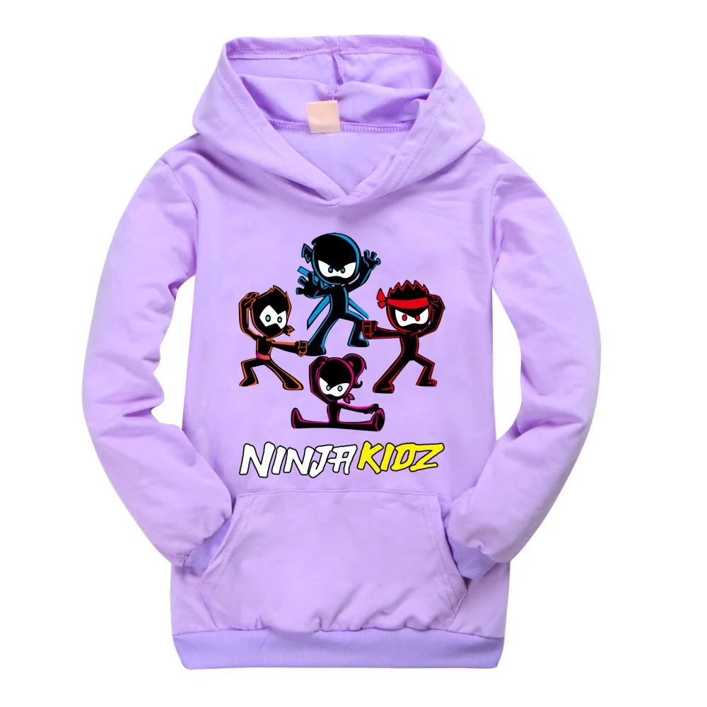 

Spring Autumn NINJA KIDZ Fashion Boys Cartoon Sport Hoodies T Shirt Outerwear Children Long Sleeve Casual Hooded Sweatshirt