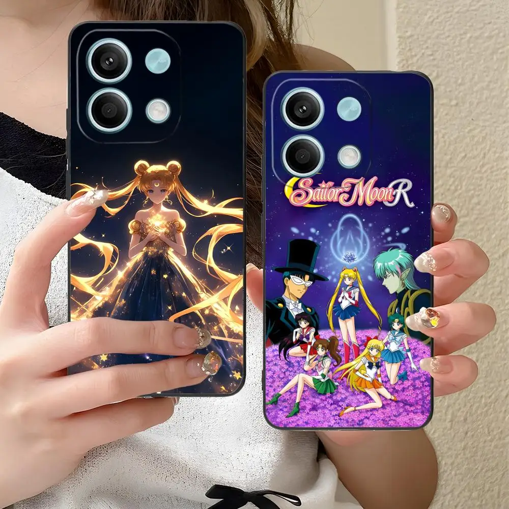 

Kawaii Girls Sailor Phone Case for Xiaomi Redmi Note 14 13 12 11 A5 3 2 1 Pro Plus 4G 5G Colour Printing Luxury Cellphones Cover
