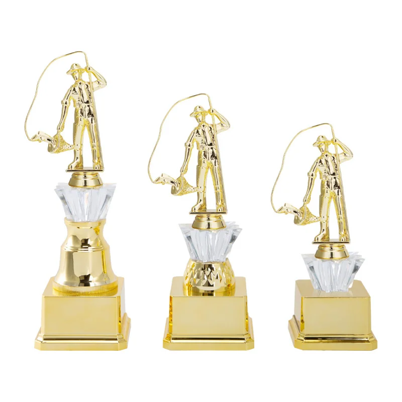 Fishing Competition Small Trophy, Expert Black Pond Fishing, Seaside Fishing in the Wild, Award Medal, Engraving Souvenir
