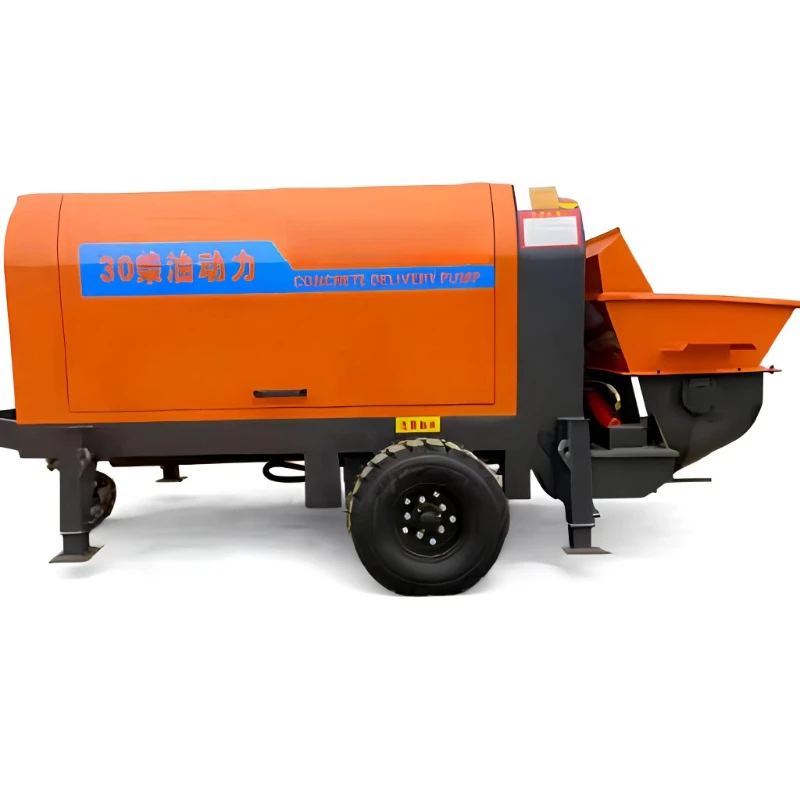 Flexible Mobile Diesel Concrete Pump Trailer Pump For Temporary Construction Sites and Group Construction Projects