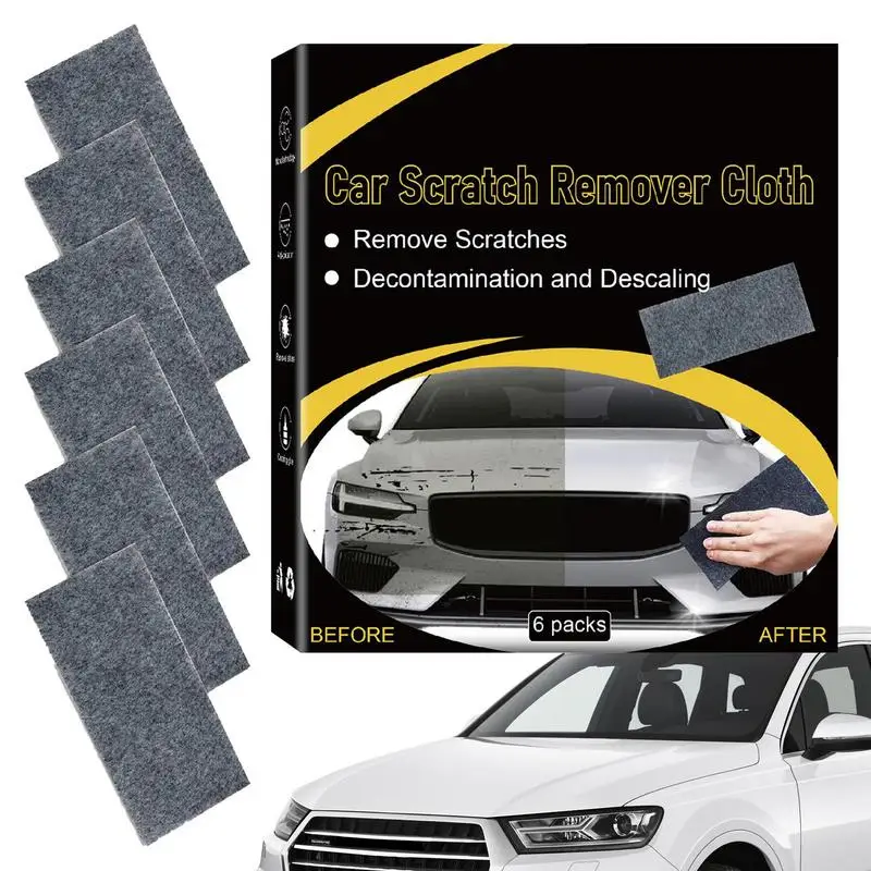 

Nano Sparkle Cloth Scratch Cleaning Cloth For Car Repair 6pcs Car Paint Deep Scratches Repair Cloth For Cars SUVs RVs