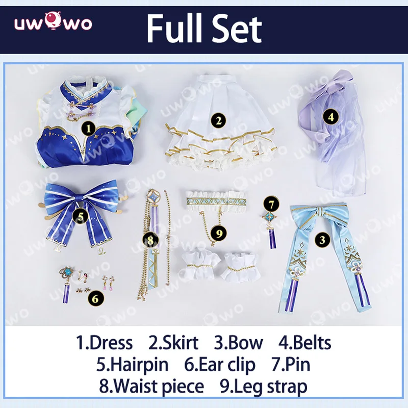سلسلة UWOWO Collab: أنيمي Loveee Live! أزياء UR Rin Hoshizora Princess of the Night Sky التأثيرية أزياء الهالوين #5