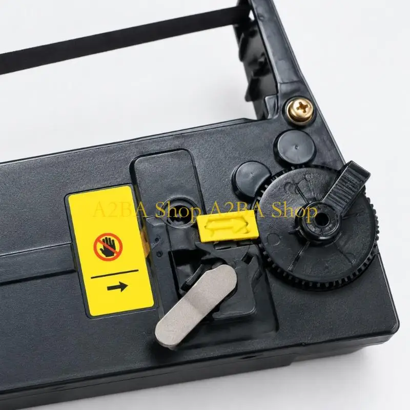 A2BA Preinstalled Line Printer Ribbon Cartridge for Genicom 4800 Line Printers, Open-Frame Plastic Housing with Integrated Gear