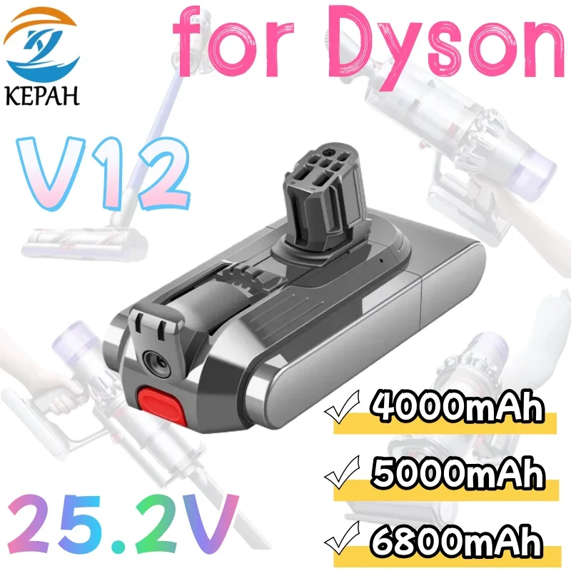 

2025 NEW 100% Dyson V7 Battery 21.6V 12800mAh SV20 SV30 Li-lon Battery For Dyson V7 Battery Tier Pro Vacuum Cleaner Replacement