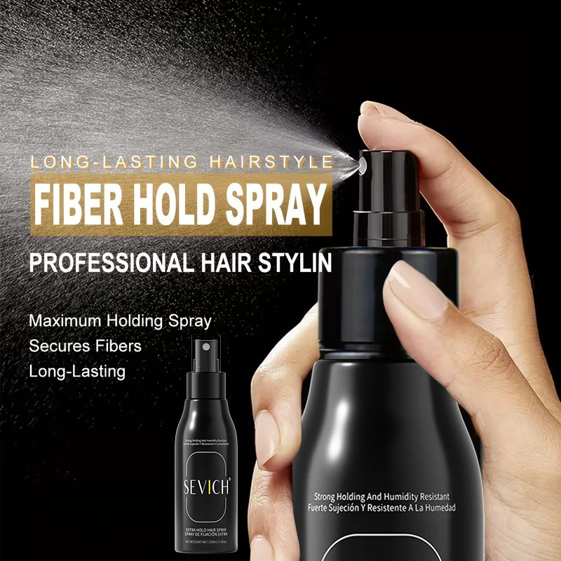 Hair Building Fibers Holding Spray Long-Lasting Texture Styling Hair Spray Hair Styling Spray For All Hair Fibers Powder Types