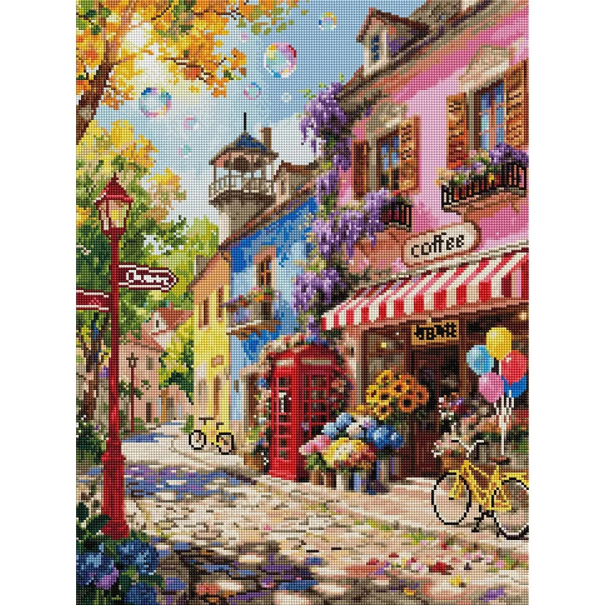 Wallpaper Art And Craft - DIY 5D Diamantmalerei, Fantasievoller europäischer Stadtbild