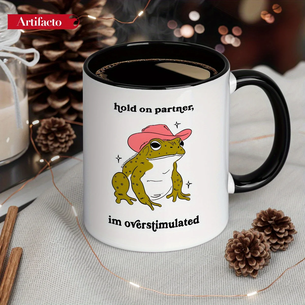 A Ceramic Coffee Mug, 11 Ounces in Size, Features a Humorous Design with the Phrase 