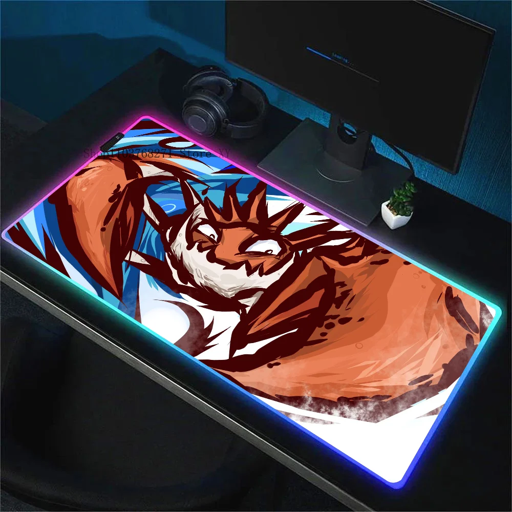 P-Pokemon Game Anime Battle Mousepad XXL RGB Gaming Mouse Pads HD Gamer Accessories Large LED