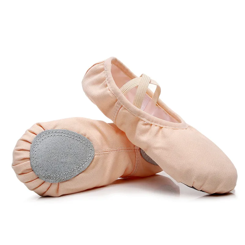 SUN LISA Professional Canvas Soft Ballet Shoes for Women Lady Children Split Leather Sole Dance Shoes Yoga Flat Dancing Shoes