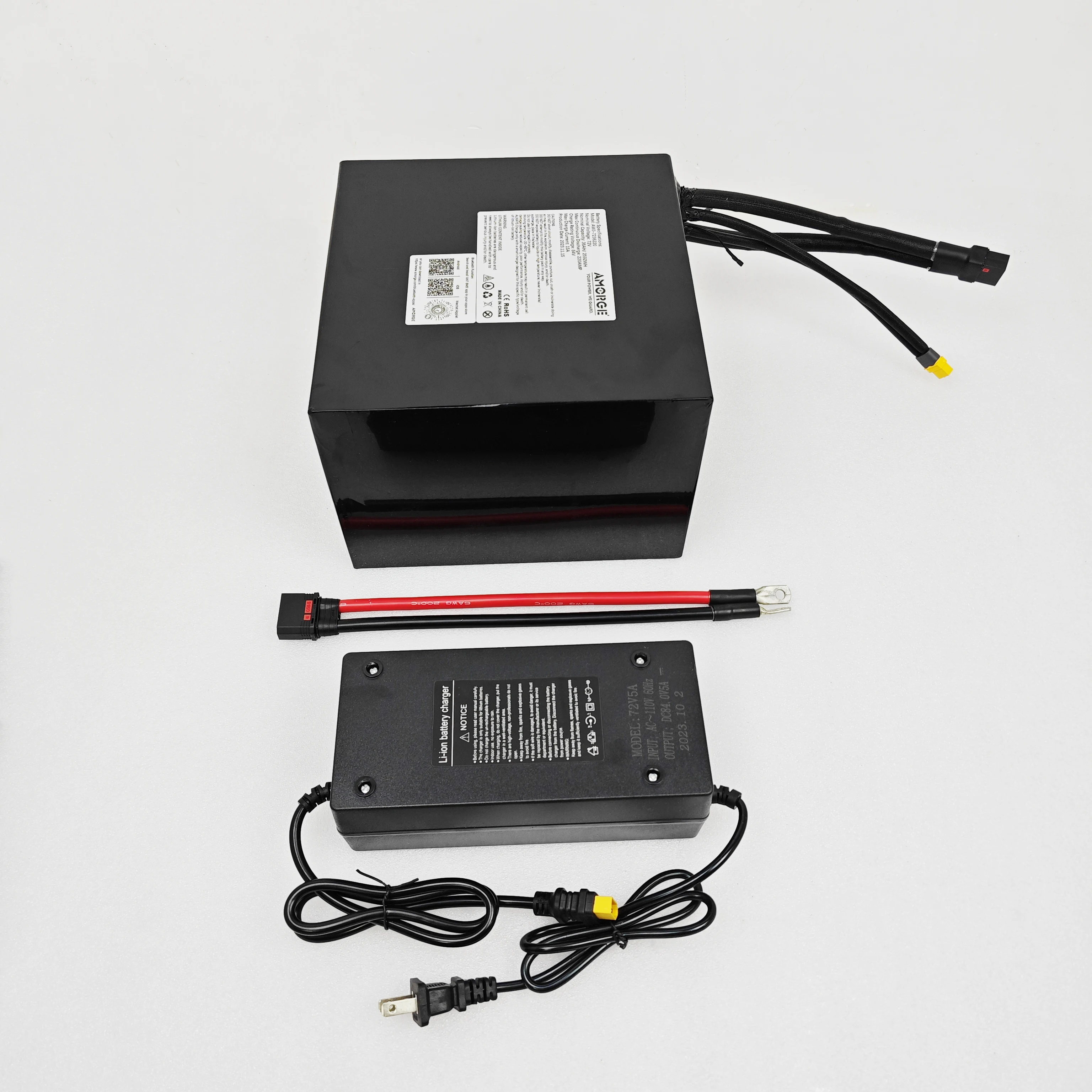 Batería de litio AMORGE 72V 36AH 220AMP con ANT Bluetooth BMS