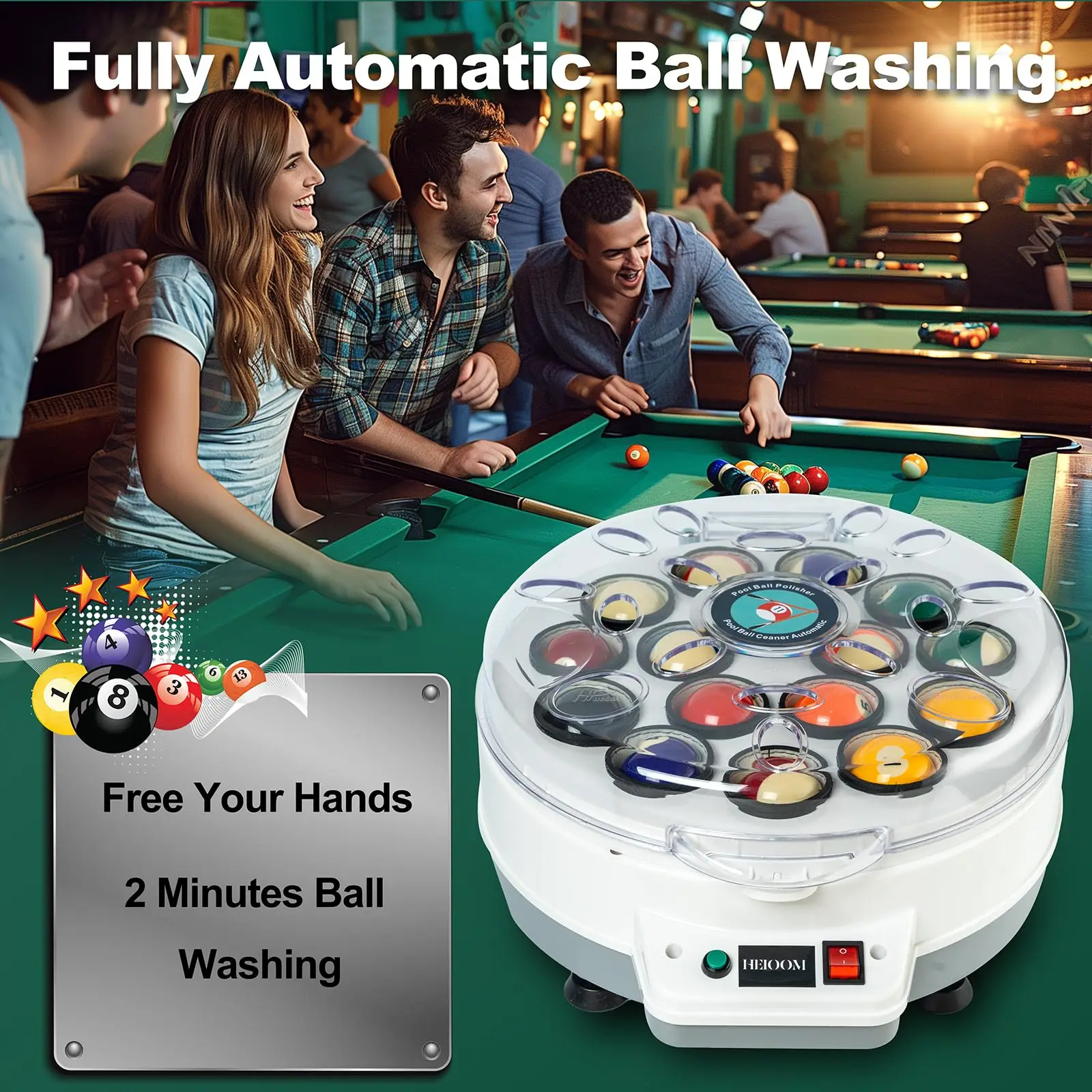 

Автоматическая машина для чистки бильярдных шаров 110В, очиститель для бильярда, для клубов, гимнастических залов, спортзалов
