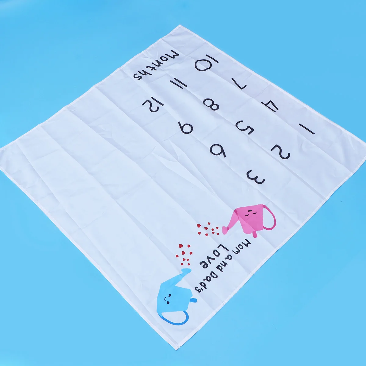 

White Baby Monthly Blanket Soft Cloth Photo Props Swaddle Blanket Nursing Cover Stroller Cover Baby Growth Photography