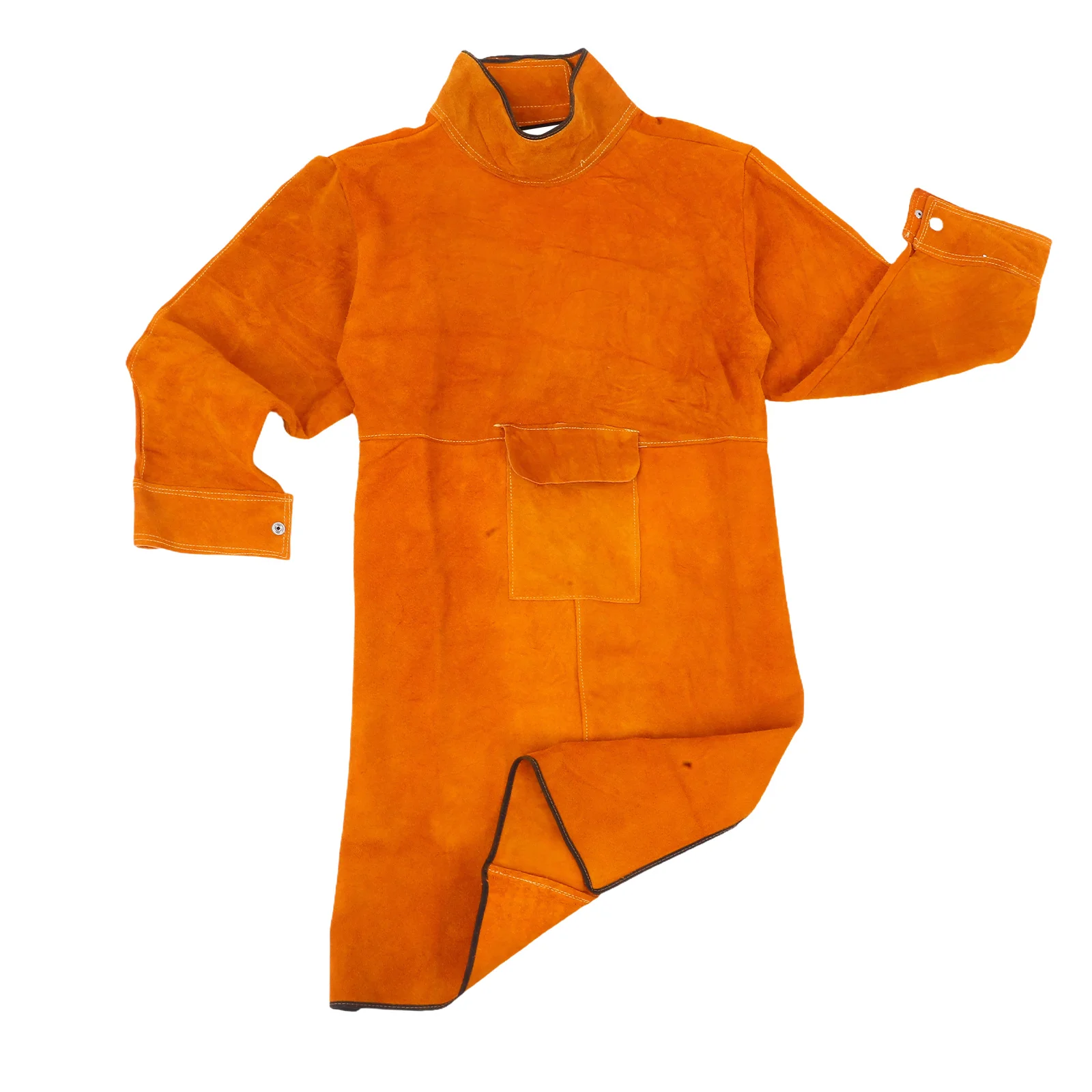 Saldatura Grembiule in pelle di vacchetta Isolamento termico Attrezzatura di sicurezza per saldatura ignifuga Cinghie in nylon regolabili Garage