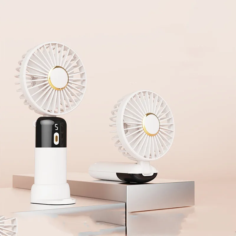 니치유 ワイヤレス充電ミニハンドファン ポータブルネックレスファン