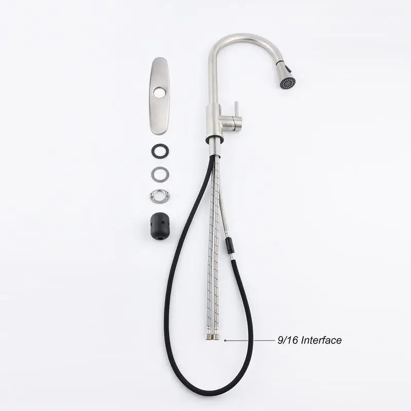 引き出し式スプレーキッチン蛇口 - モダンなデザイン、流量調整可能、簡単な取り付け、耐久性のある仕上げ、家庭用多用途