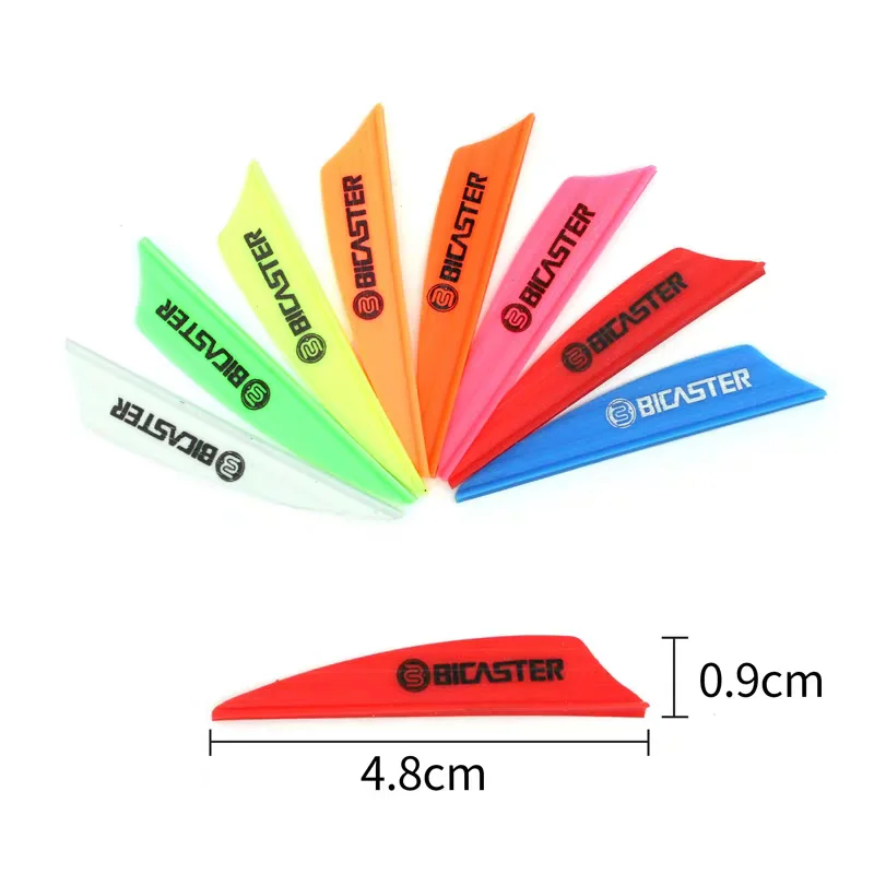 

50pcs Bicaster 1.89-Inch Arrow Feathers AIR Plastic Vanes for DIY Archery Shooting Hunting Accessories
