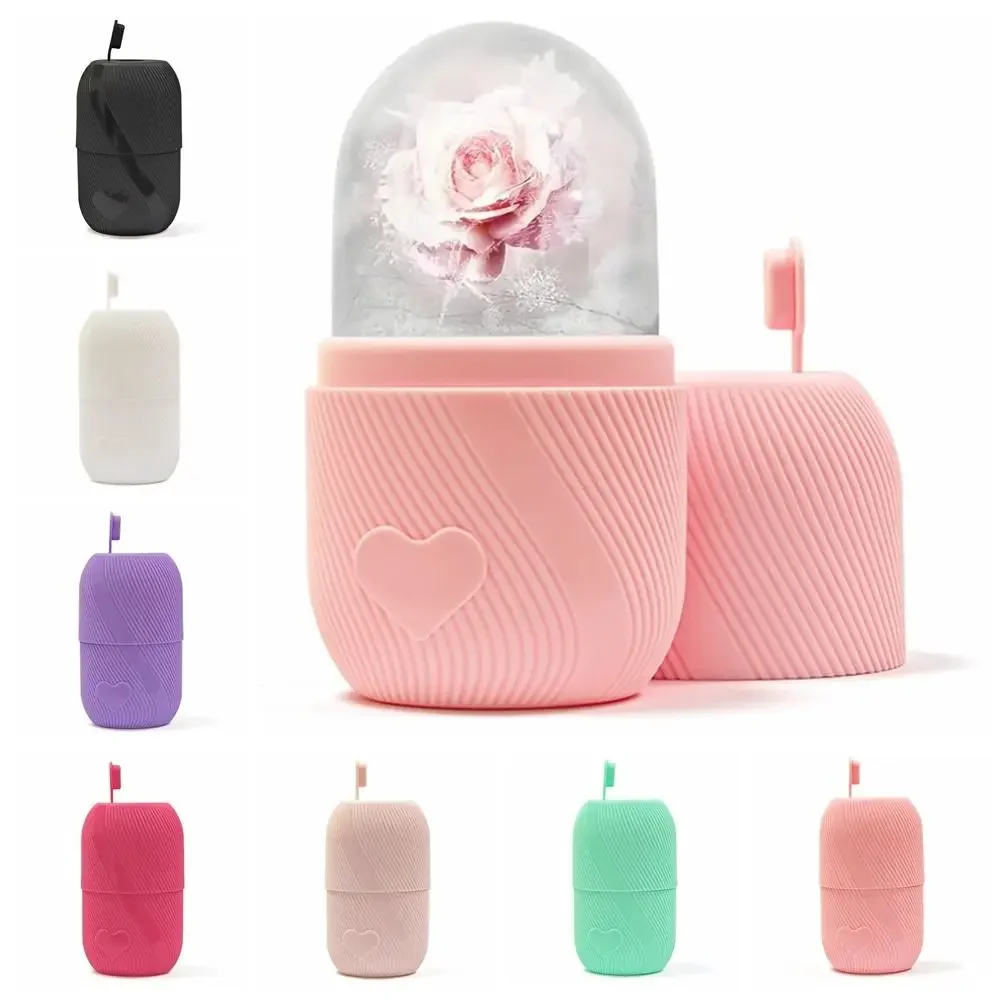 Rolo de gelo de silicone atualizado para beleza facial, ferramentas de cuidados com a pele, massageador facial reutilizável, molde de gelo para lifting facial, olhos e pescoço