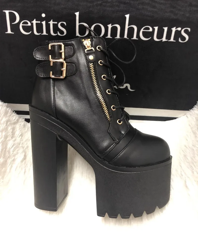 Fashionable Women\'s Boots with 16CM Heels, Waterproof Platform and Thick Soles for 2026 Winte  goth high heels thigh high boot