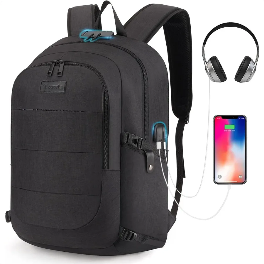 

Travel Laptop Backpack Water Resistant AntiTheft Bag with USB Charging Port and Lock 15.6 Inch Computer Busin Backpacks for Wom
