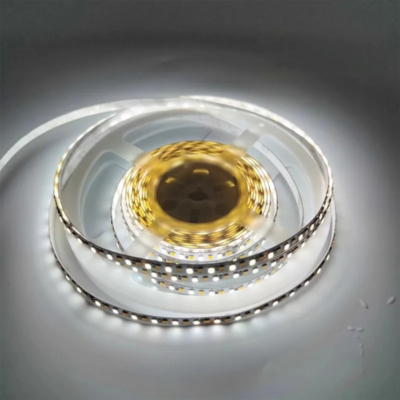 Tira de luces LED de doble Color PCB 2835 CCT de 5mm DC 12V 24V 120leds/m 5M tira de luz LED cinta de diodo Flexible para espacios pequeños y estrechos