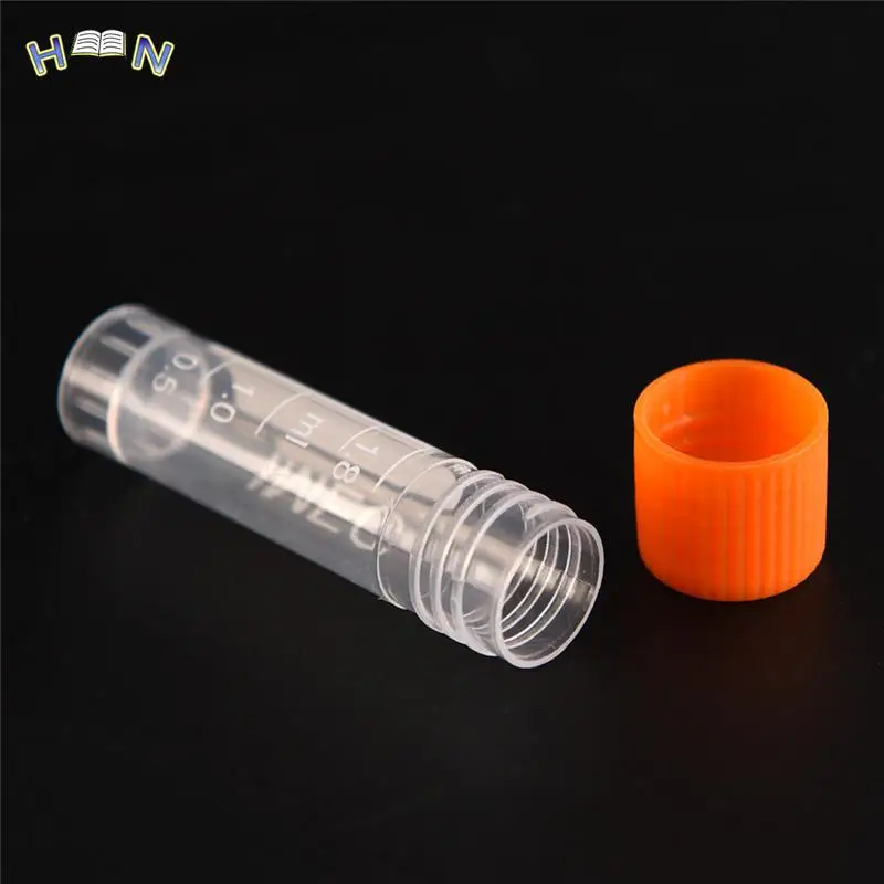 20pcs 1.8ml PP Lab Analysis Freezing Tubes Graduation Centrifuge Tube Volume Vials Bottles With Screw Cap