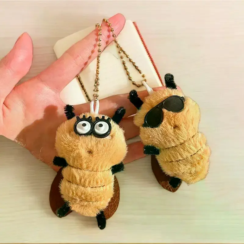 Cartoon Plush Cockroach Shape Doll Pendant Cute Funny Student Bag Decoration Unique Fun Gift Bag Accessory