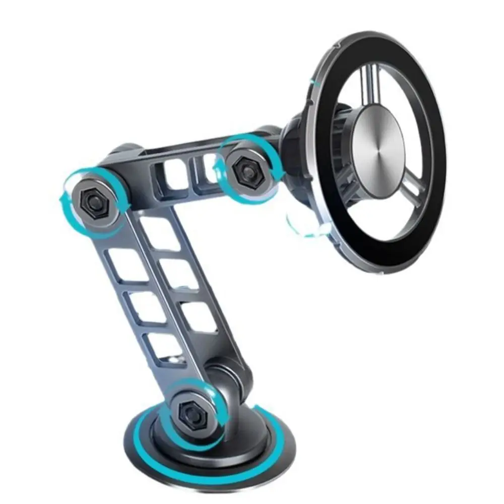 

360° Rotation Magnetic Car Phone Holder Anti-Shake Folding Car Cell Phone Holder Multifunctional Self-adhesive