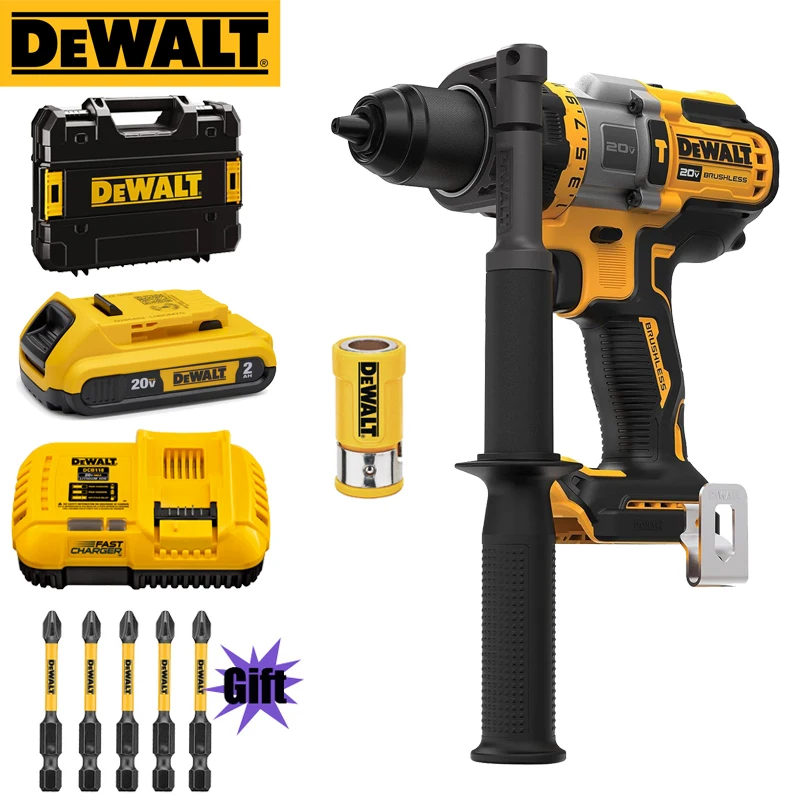 DEWALT DCD999 DCB203 20V Hammer Drill/Driver 2.0Ah Battery Sets cordless Brushless Decoration team Electric Screwdriver Package