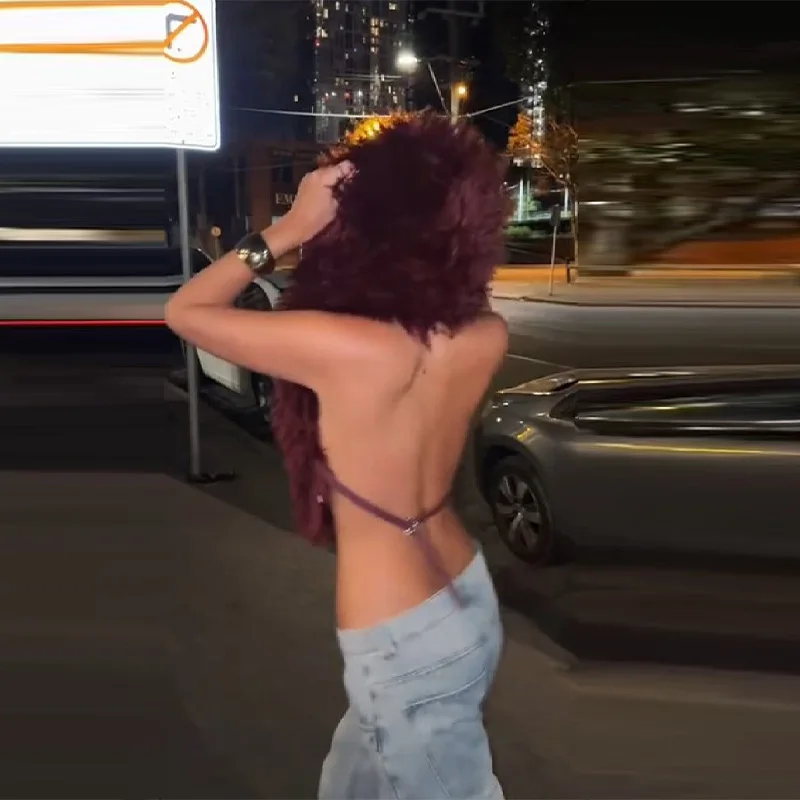 女性のセクシーなローネックフェイクファーぬいぐるみ服エレガントなバックホローレースアップクラブパーティーフード付きトップス秋の新しいソフトハイストリートウェア