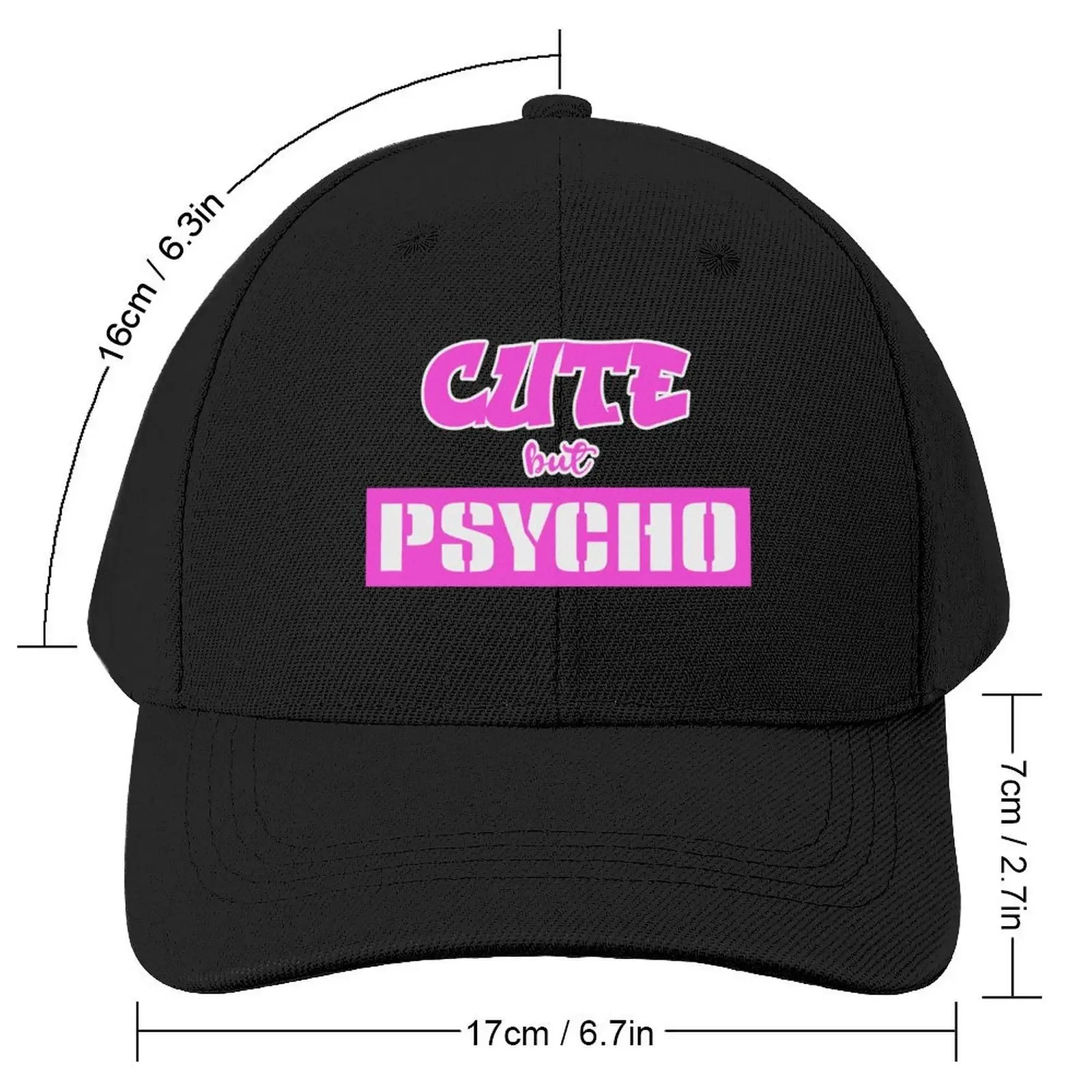 Cute but Psycho 2 Baseball Cap Beach Outing Hat Man Luxury funny hat Men Caps Women's